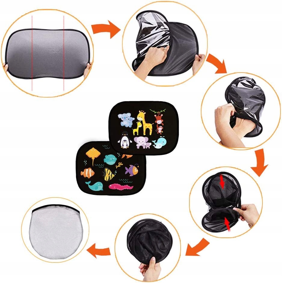 OSŁONA PRZECIWSŁONECZNA DO SAMOCHODU DLA DZIECI NA BOCZNĄ SZYBĘ OKNA 2 SZT EAN (GTIN) 886545155722