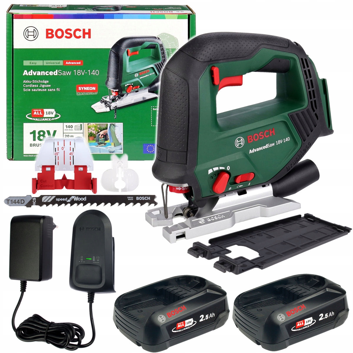 Akumulátorová přímočará pila 140 mm AdvancedSaw 18V-140 Bosch 2x2,5 Ah