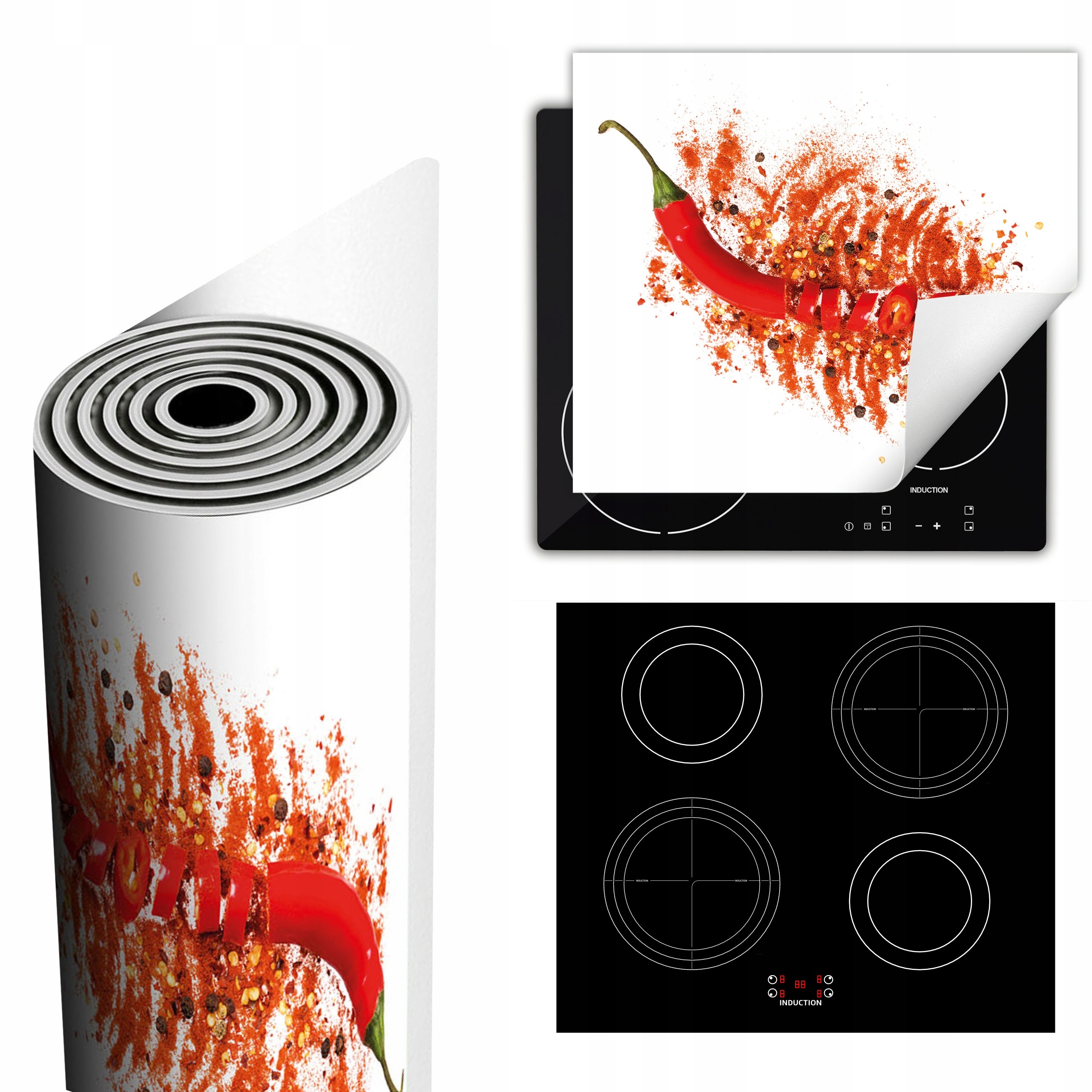 Ochranná Podložka Na Sporák Má Více Místa 60x52 červená chilli