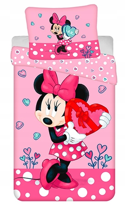 Pościel bawełniana Disney Myszka Minnie Miki Dziecięca Poszewka 140x200