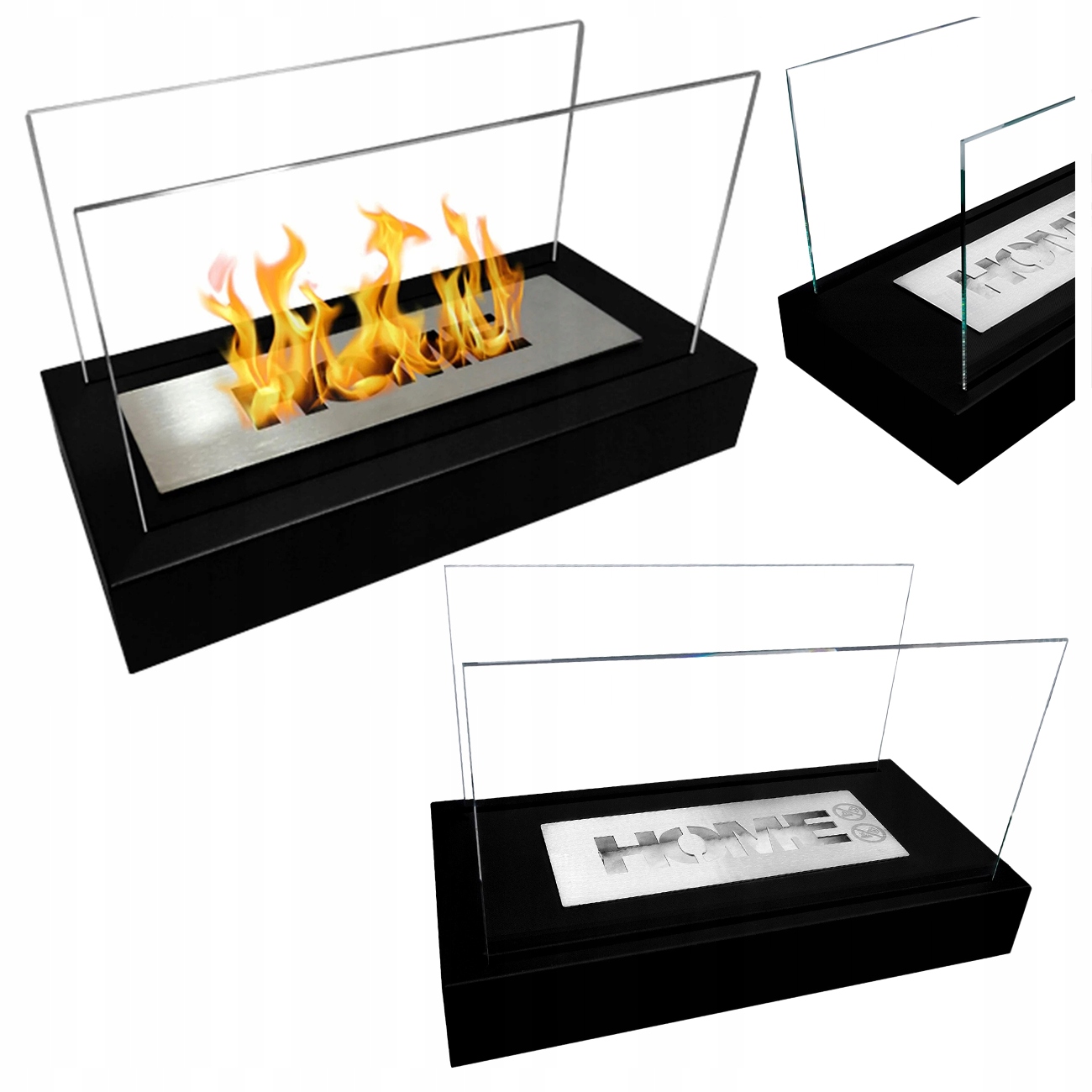 Volně Stojící Biokrb 36x18x22 CM Home Černý Strukturovaný Mat Na Stůl