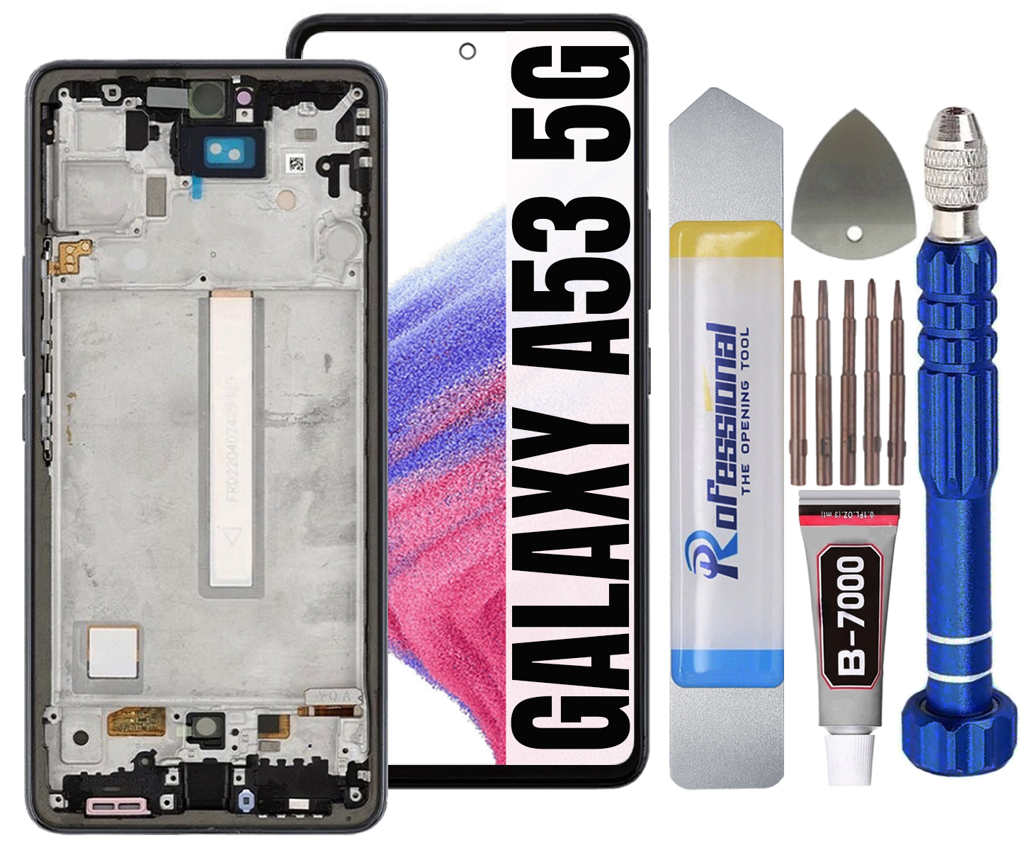 Displej Pro Samsung Galaxy A53 5G A536 Oled Plná Velikost 6,50 LCD Rámeček