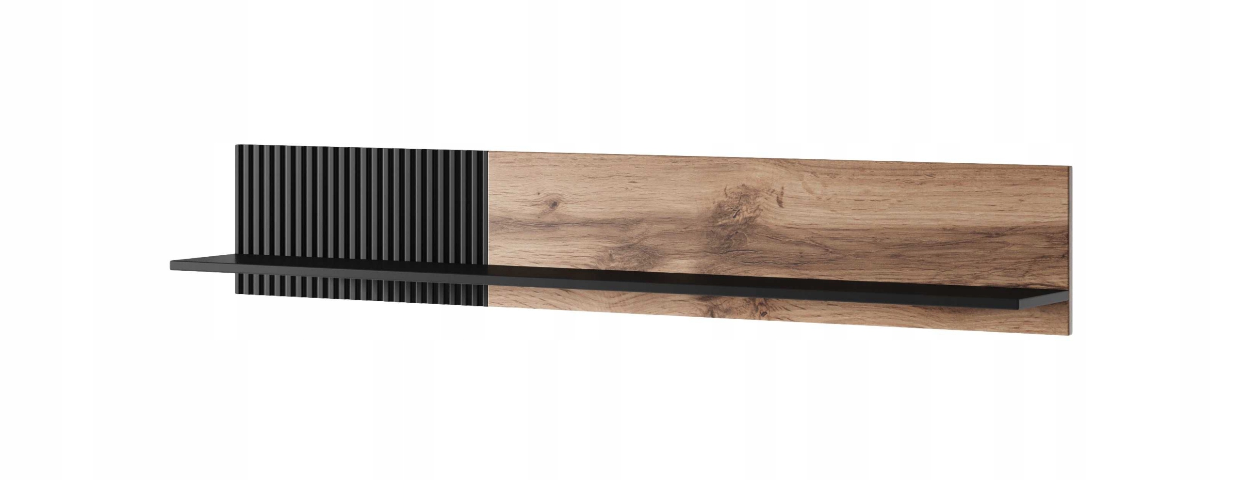 

Półka wisząca Random P-1 Dąb Wotan + Czarny