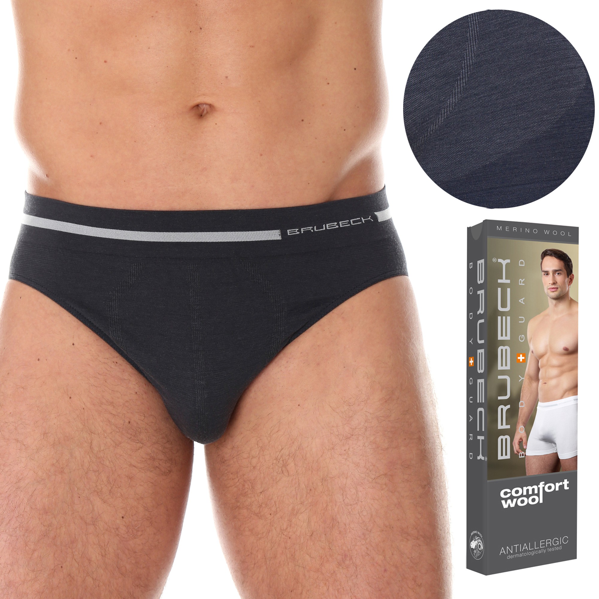 

Slipy Męskie Brubeck Wool Wełna Merynos Jeans M