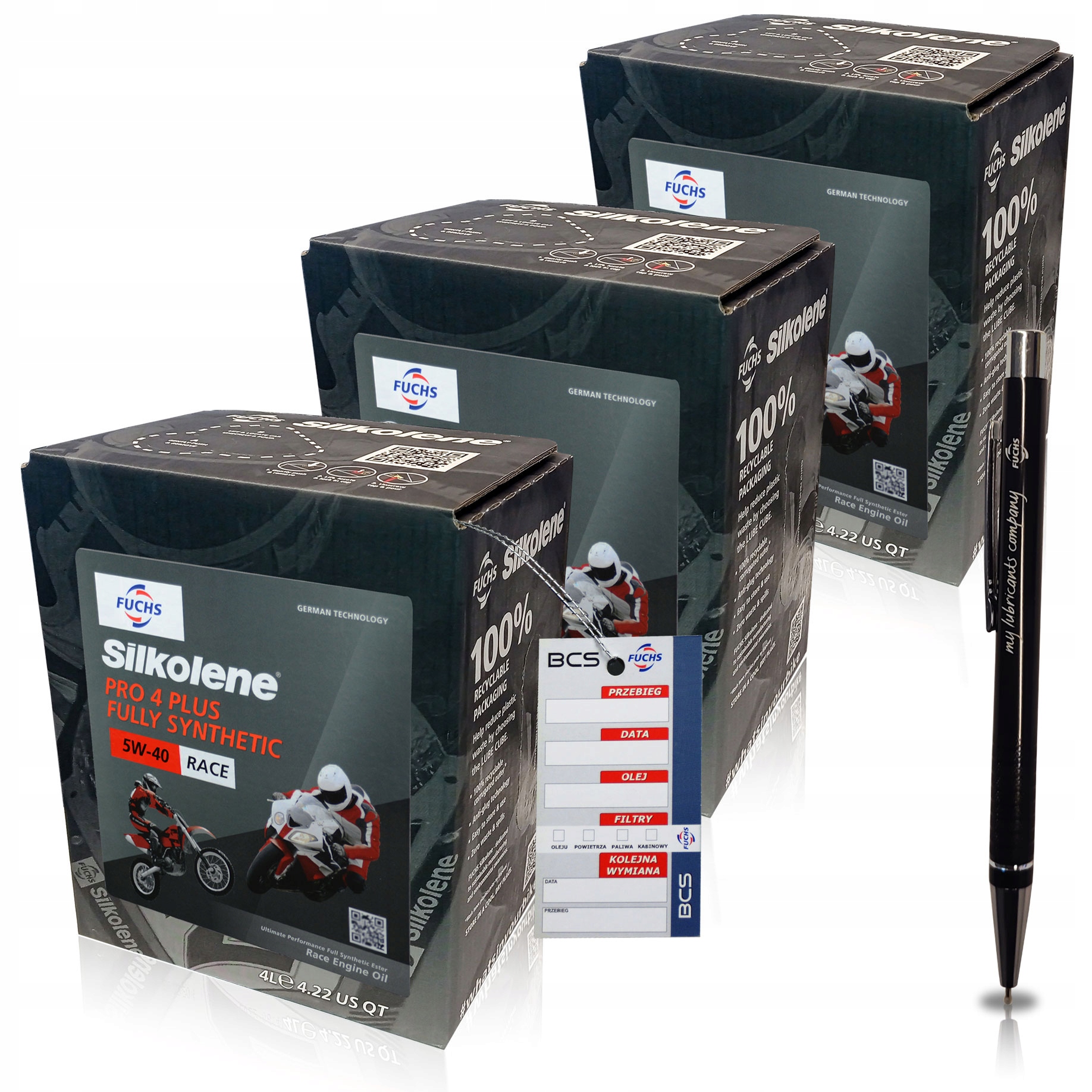 12 LITRÓW FUCHS SILKOLENE PRO 4 PLUS 5W40 RACE OLEJ SILNIKOWY DO MOTOCYKLI