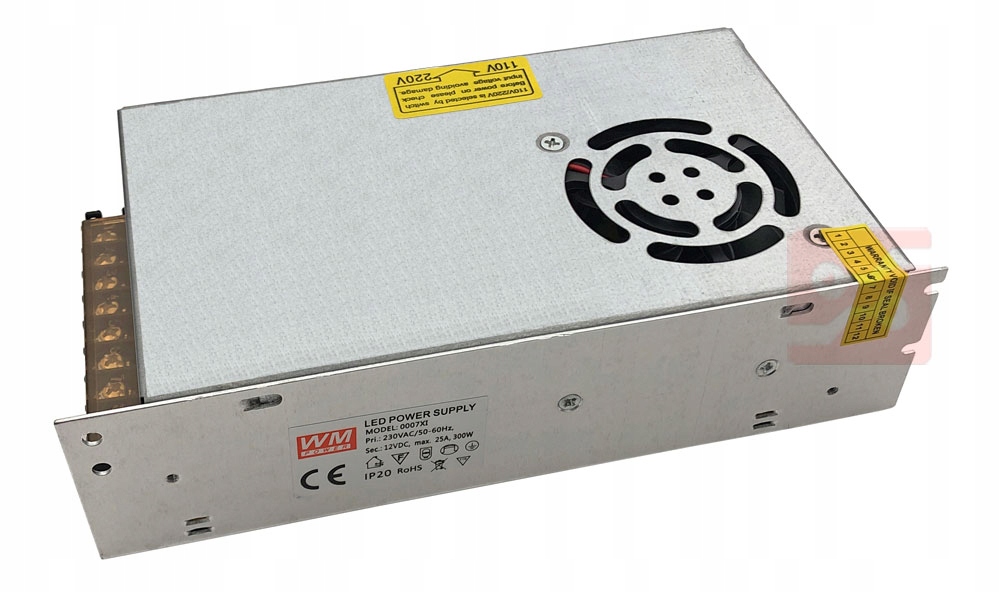 Zasilacz modułowy 12V 300W 25A do led, cctv, rtv Model BCV12300