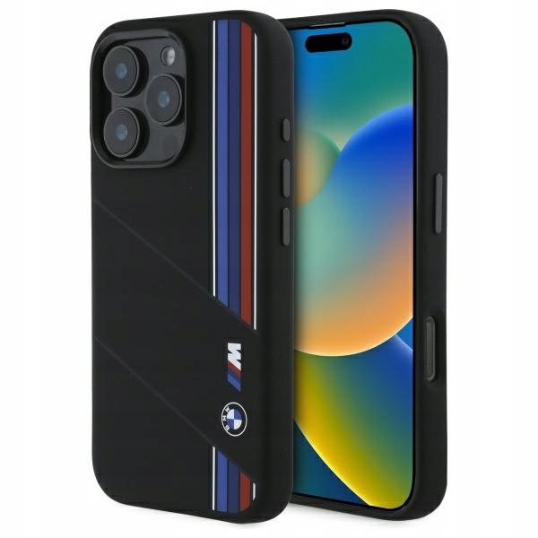 Bmw BMHMP16L23SCUK iPhone 16 Pro 6.3" černý/black hardcase Silicone Cut