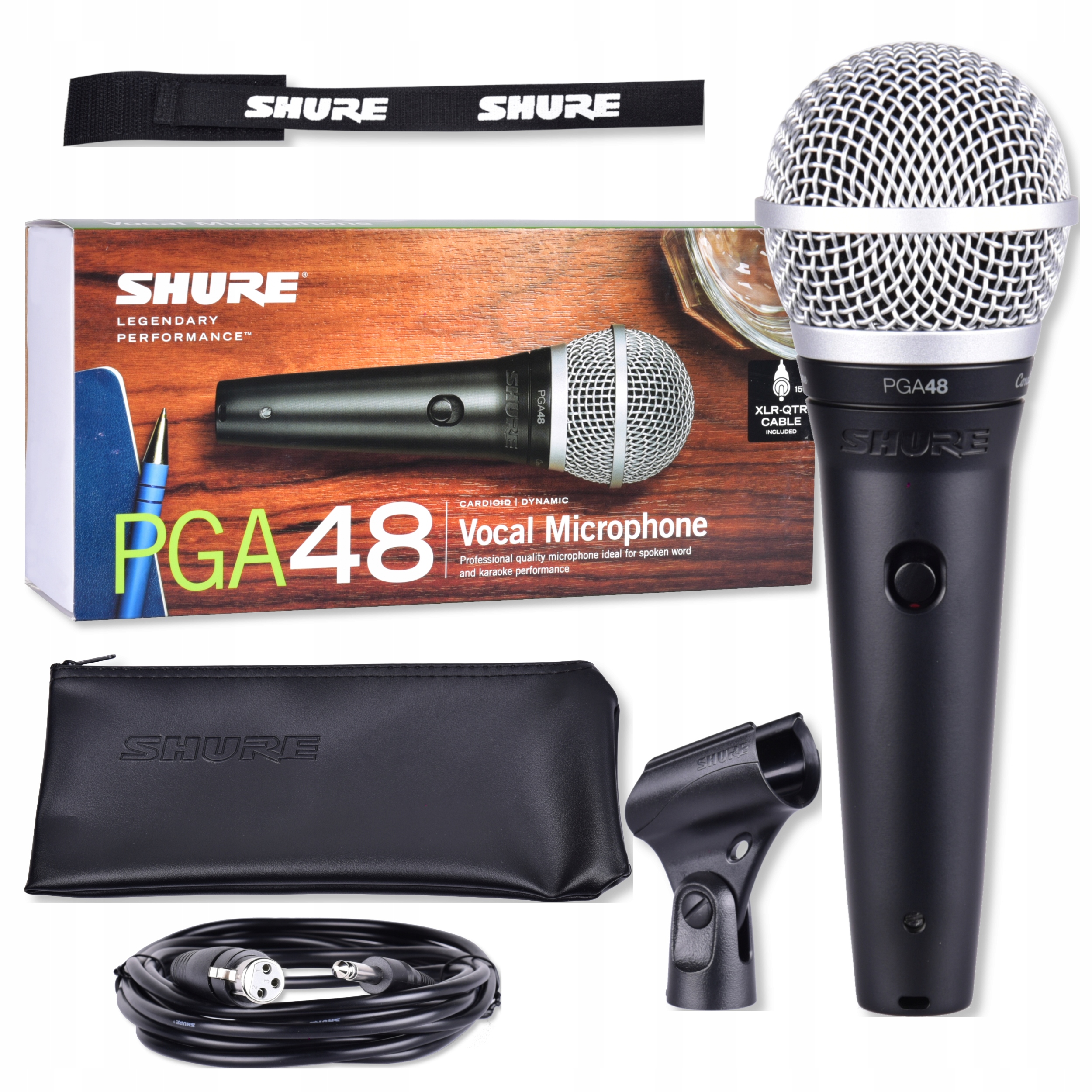 Shure PGA48-QTR-E Dynamický karaoke mikrofon XLR-Jack