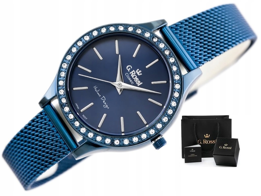 

Zegarek Damski G. Rossi mesh siatka +box +grawer