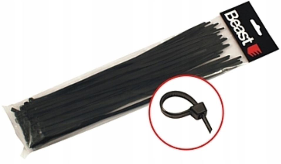 OPASKI ZACISKOWE TRYTYTKI KABLOWE 500x4,7 CZARNE