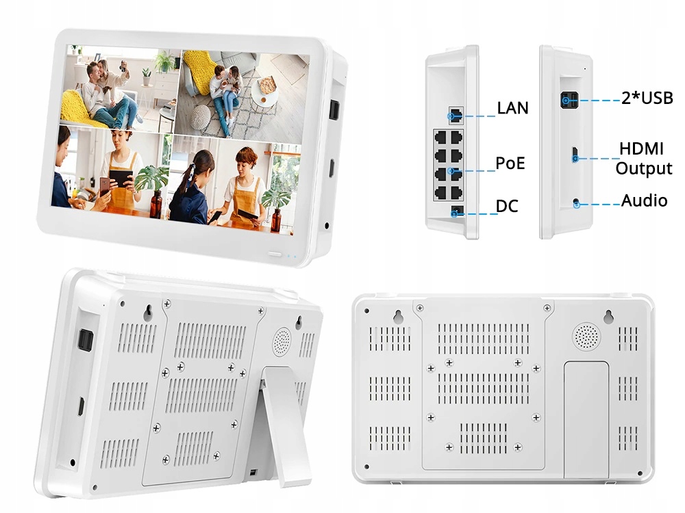 REJESTRATOR IP NVR POE W MONITORZE LCD 4K 8MPX EAN (GTIN) 5903900678209