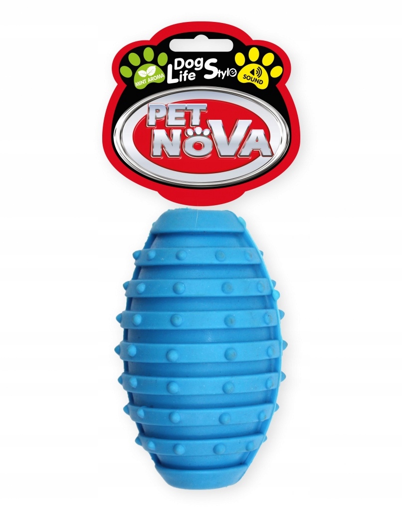 

Pet Nova piłka rugby z dzwonkiem10cm niebieska