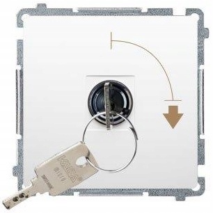 Simon Basic Jednoduchá spojka na kľúč Biela 2 polohy BMW1K.01/11