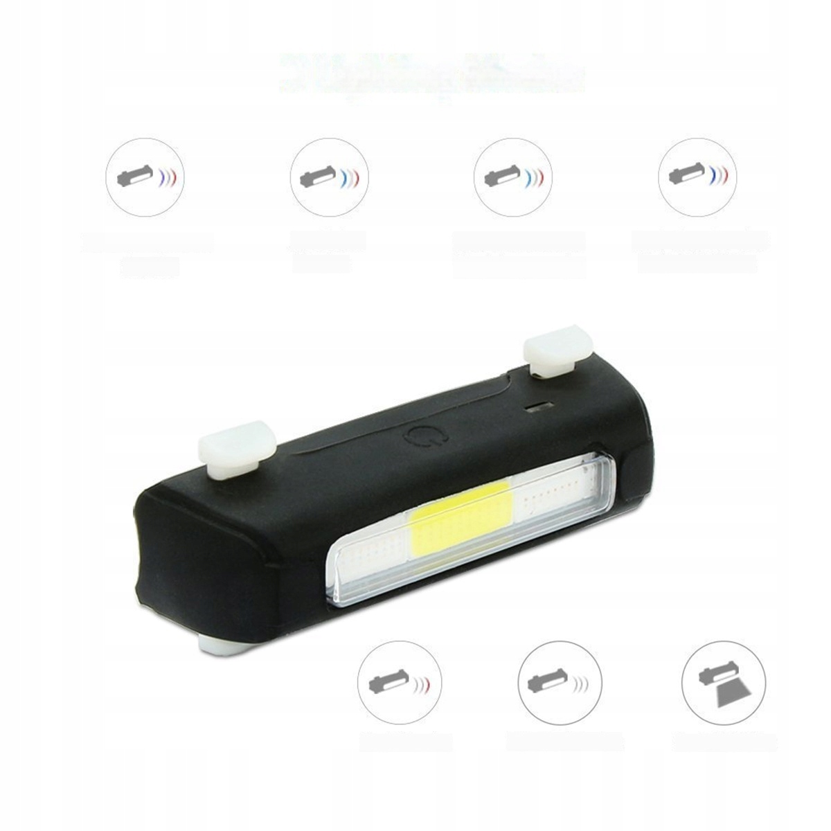 Praktyczna Lampka Rowerowa Tylna Led Usb z 7 Trybami