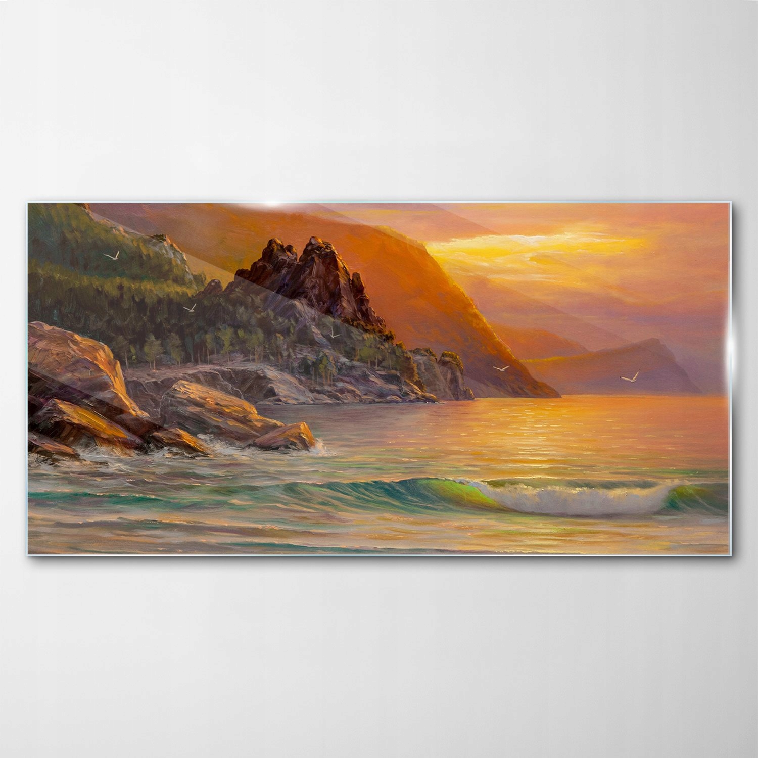 

Obraz Szklany Dekor Ocean Fale Morze Sztuka 140x70