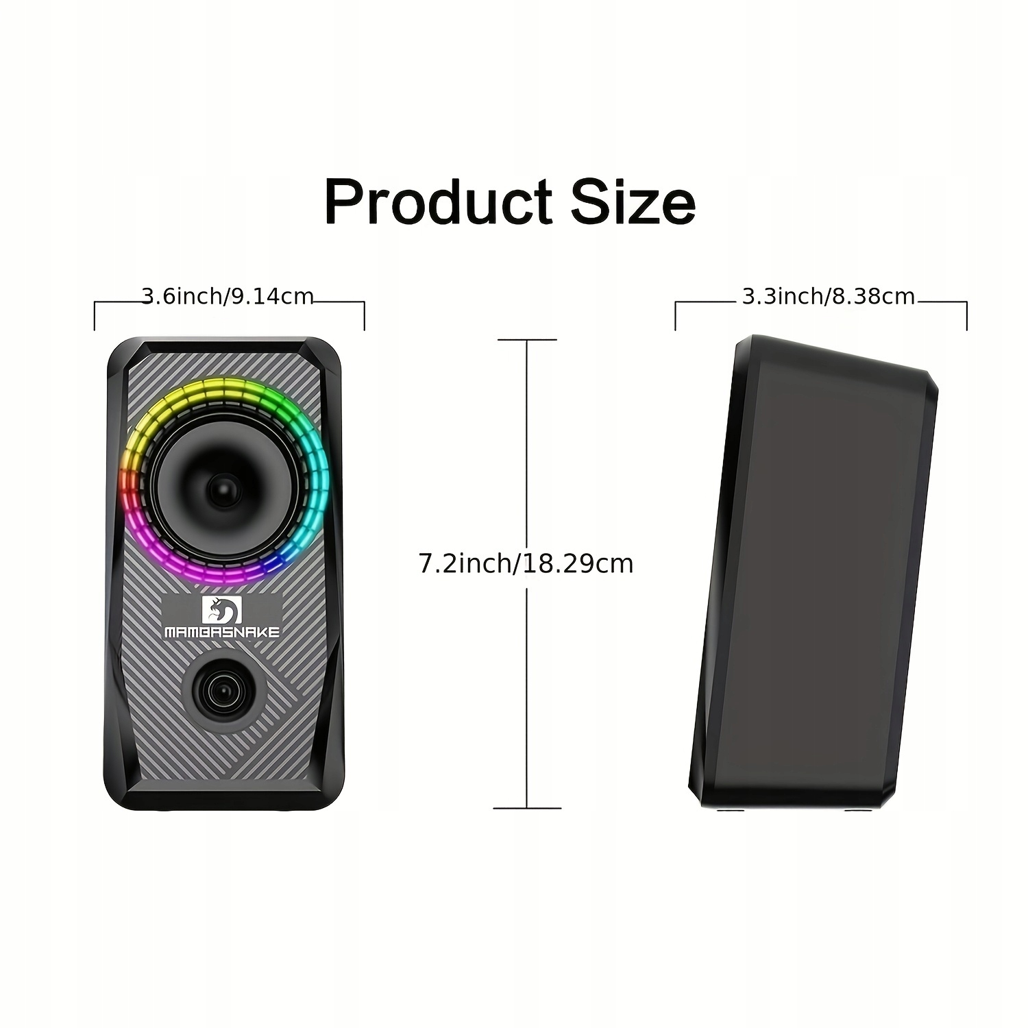 Dynamic RGB Gaming Speakers- High-Quality Sound and Lighting- Compact 10W U Kod producenta 1DNYYAoetook13