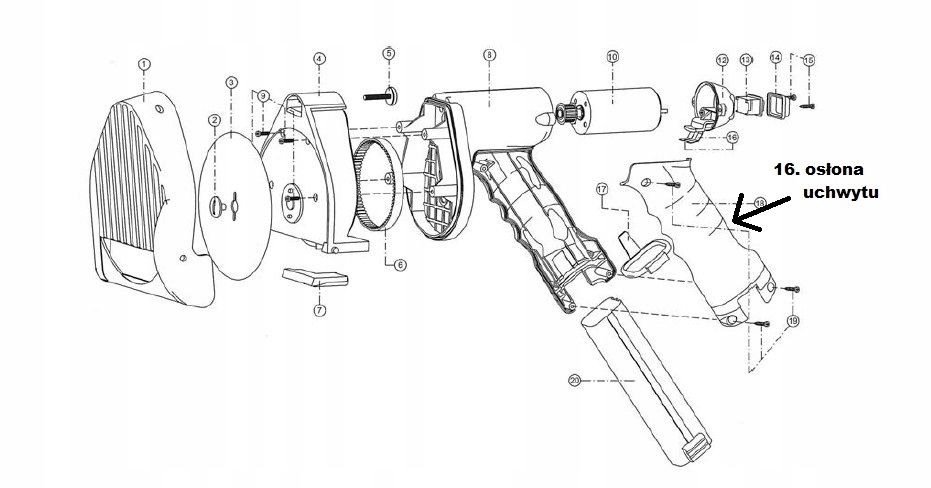 Osłona uchwytu noża Tandir II Model Tandir