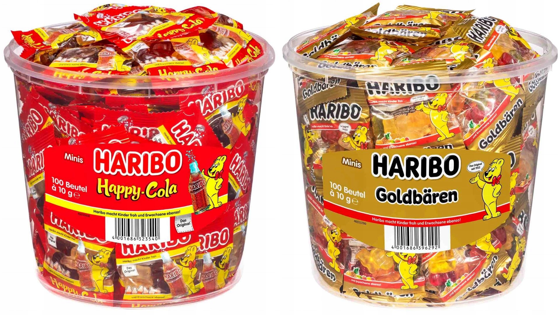 Żelki Haribo Goldbaren Złote Happy Cola mini 200 szt x 10g 2kg Haribo