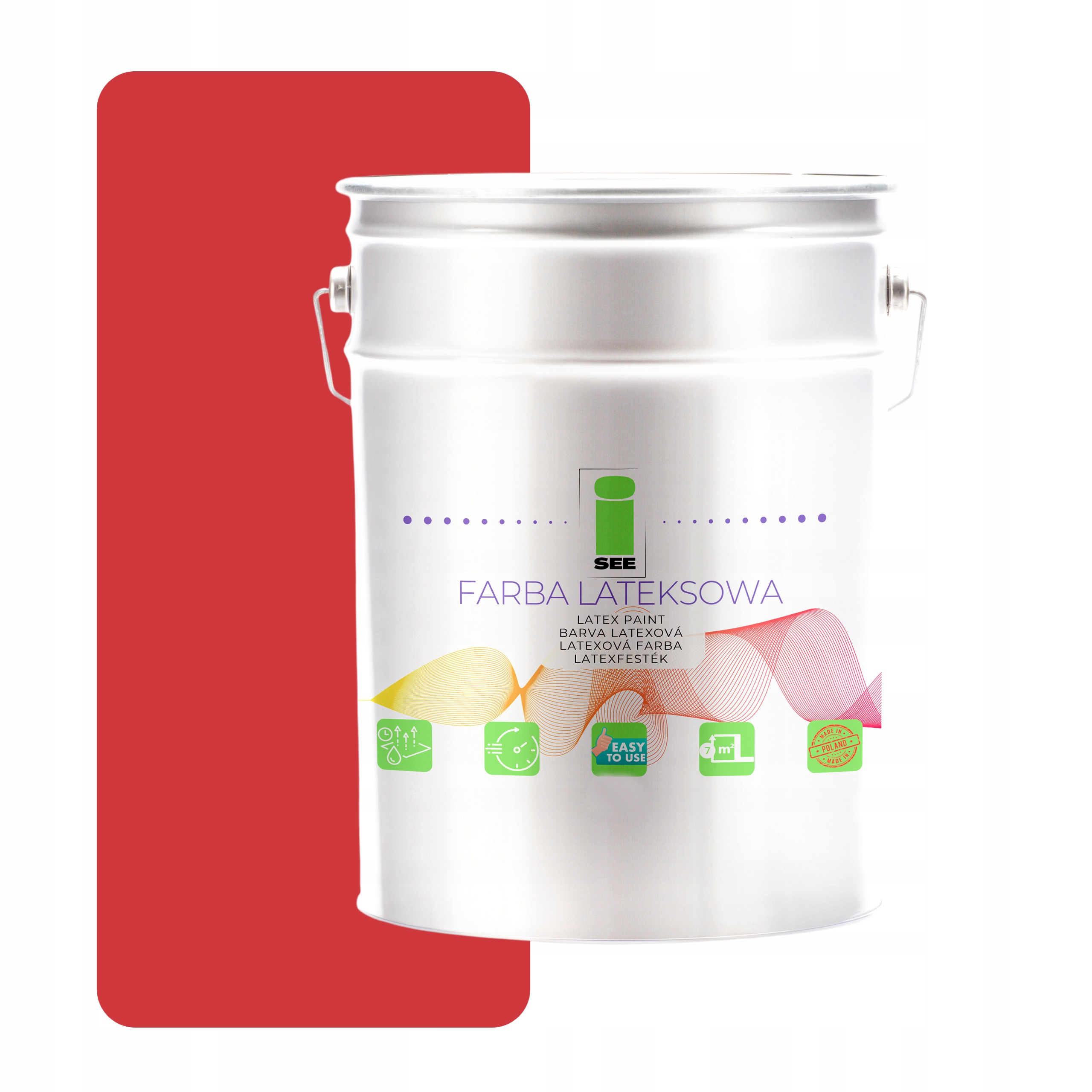 Latexová Priedušná Nástenná Farba Na Stenu Červená 10 L Hypoalergénna