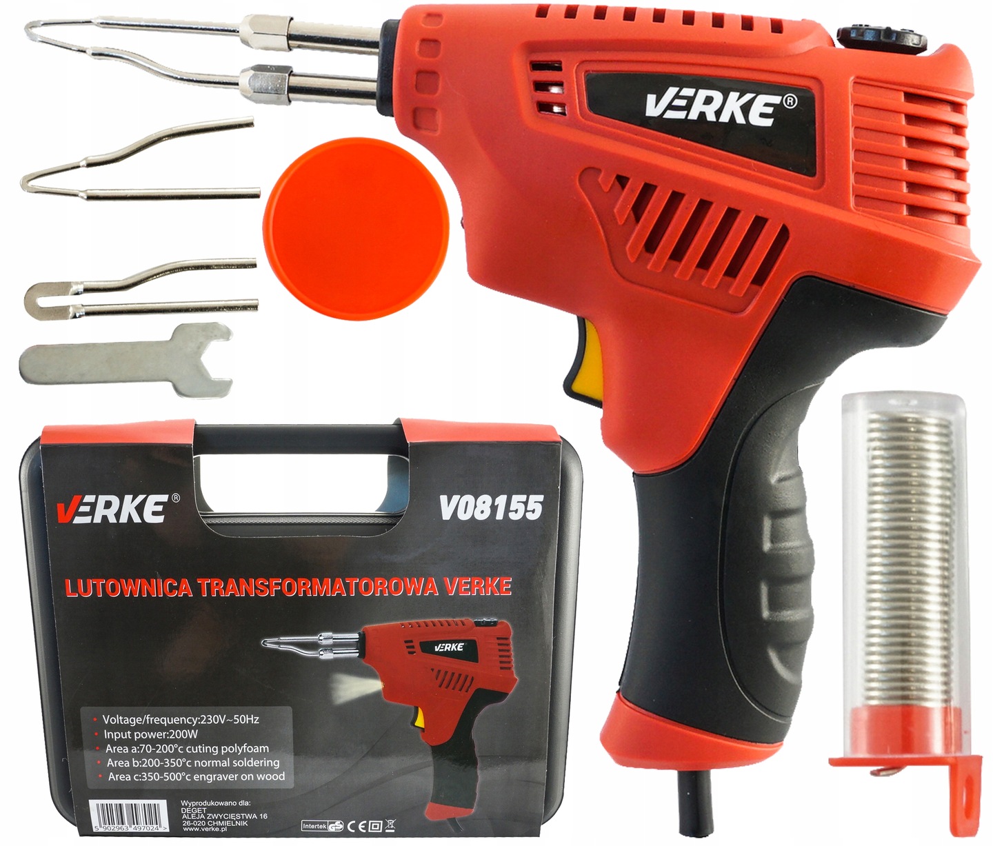 LUTOWNICA TRANSFORMATOROWA 200W REGULACJA TEMP LED 200W