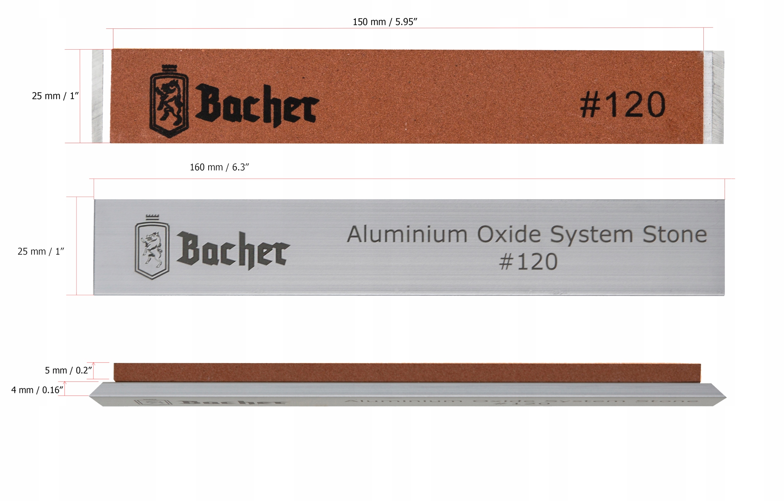 BACHER mały zestaw osełek kamienie do ostrzałki Edge Pro Apex Ganzo EAN (GTIN) 5907713351939