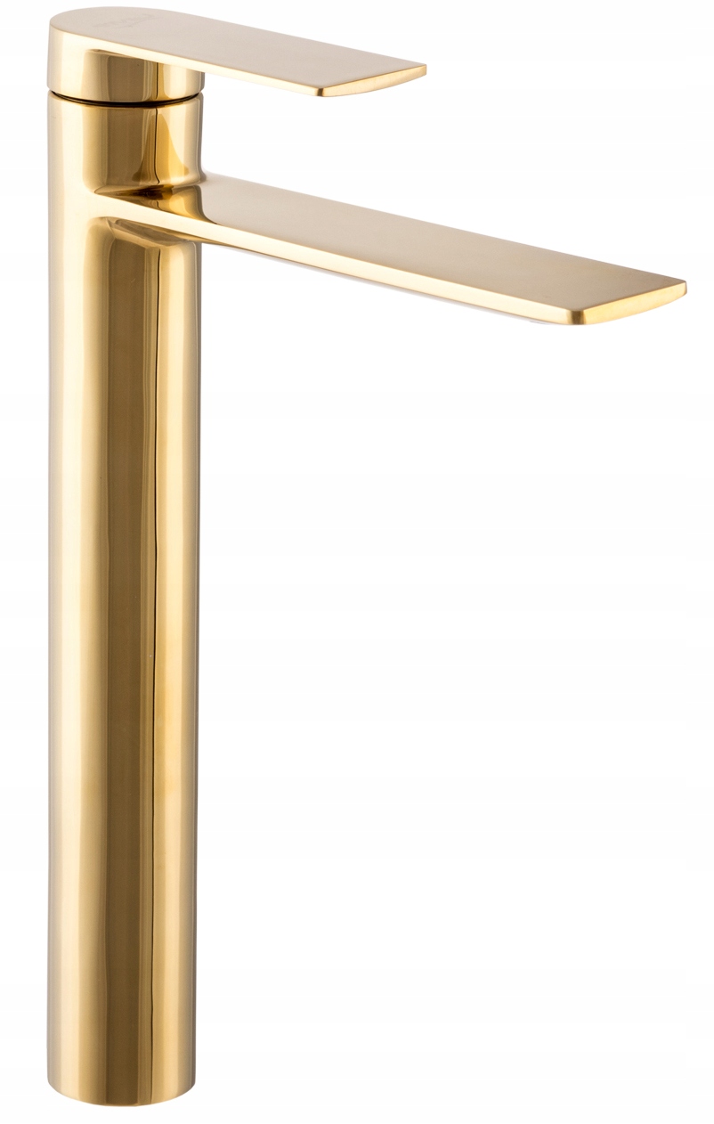 Zlatá Umývadlová Batéria S Vysokou Doskou