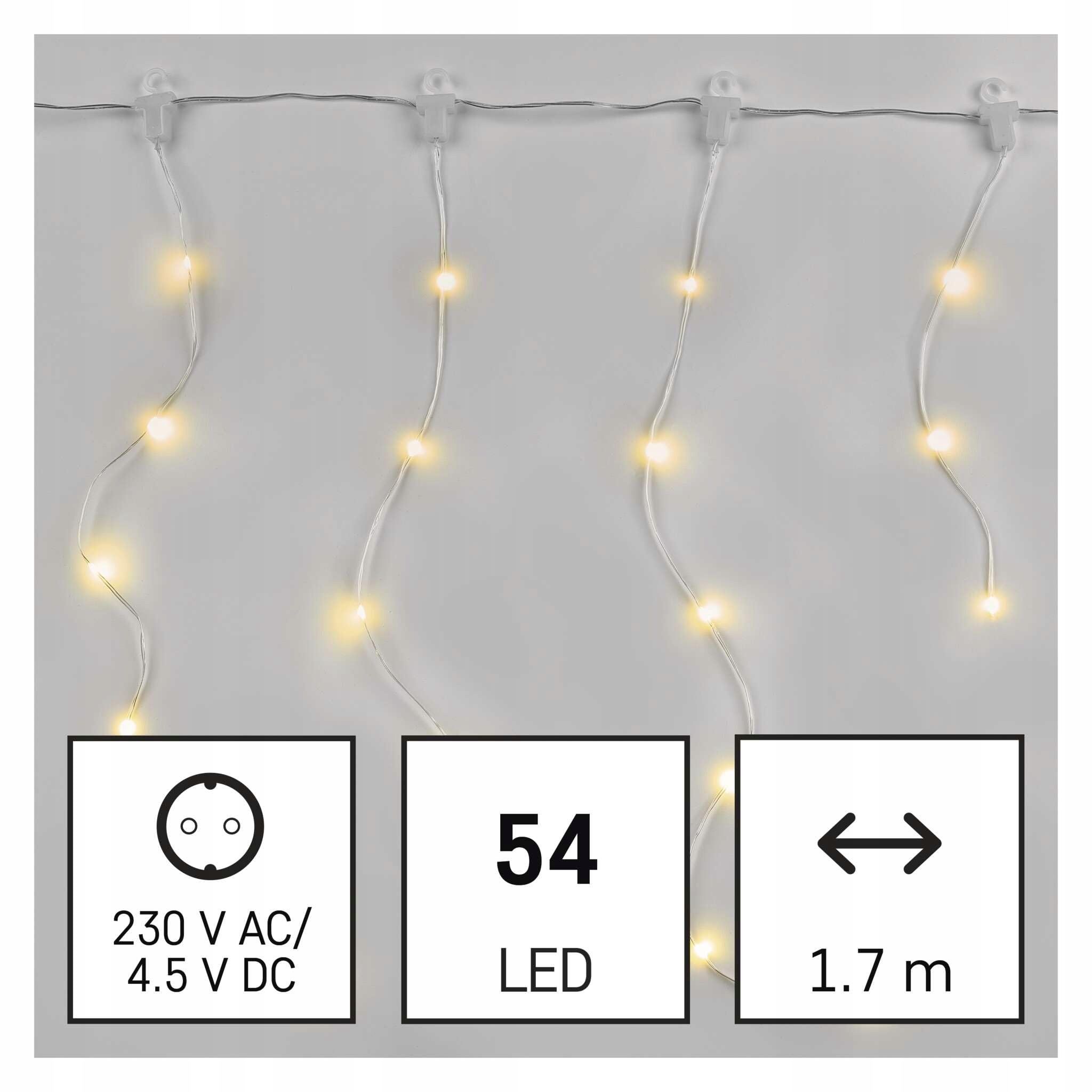 EMOS Ledy Lichterkette 54 LED 17m Świąteczne Światła IP44 Wewnątrz Zewnątrz — miniatura 3
