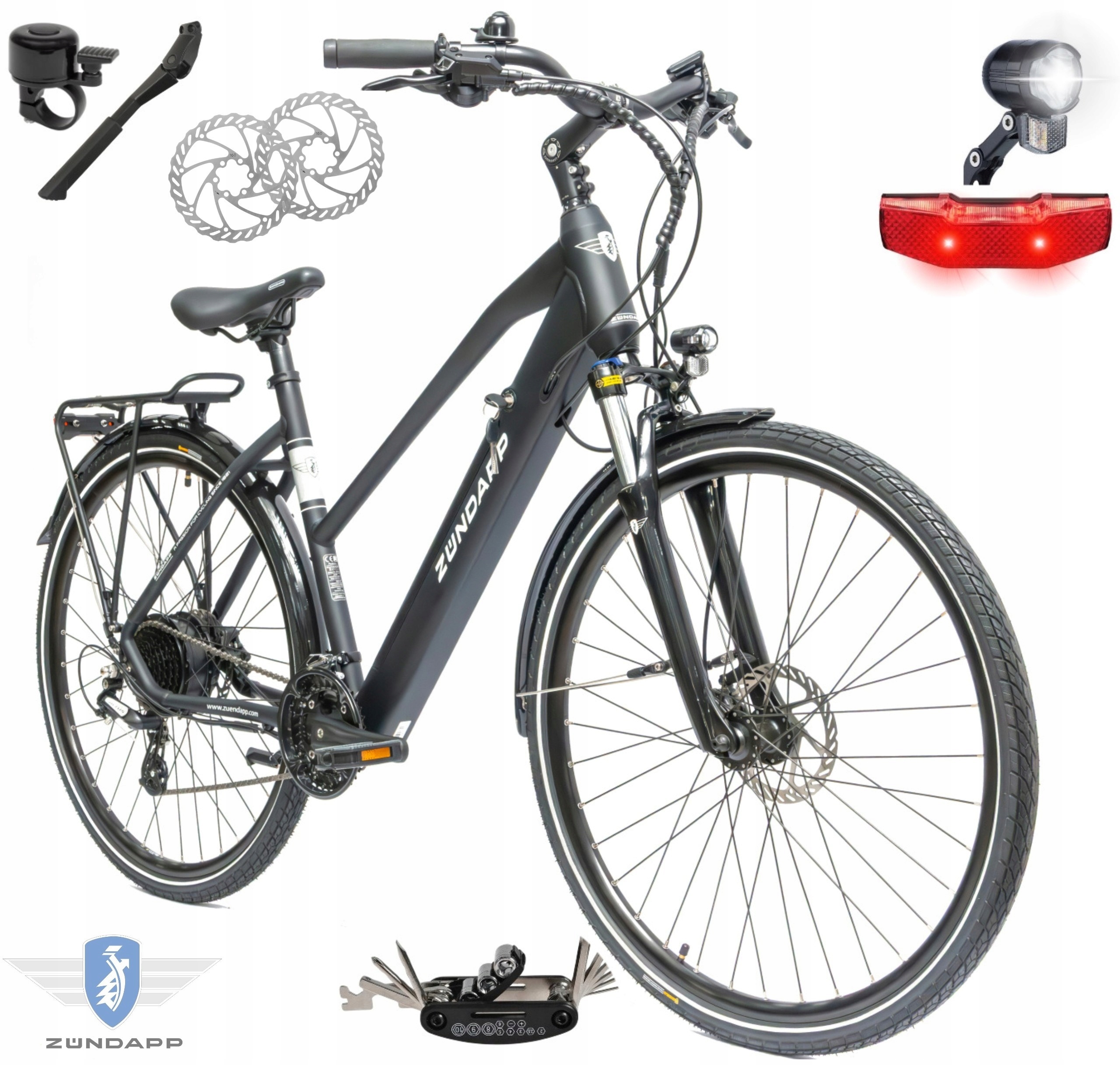 Rower Elektryczny Damski Męski Trekkingowy 28 250W Shimano Hydraulika Alu