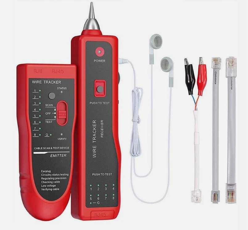 LOKALIZATOR KABLI I LINII TESTER RJ11 RJ45 DETEKTOR PRZEWODÓW