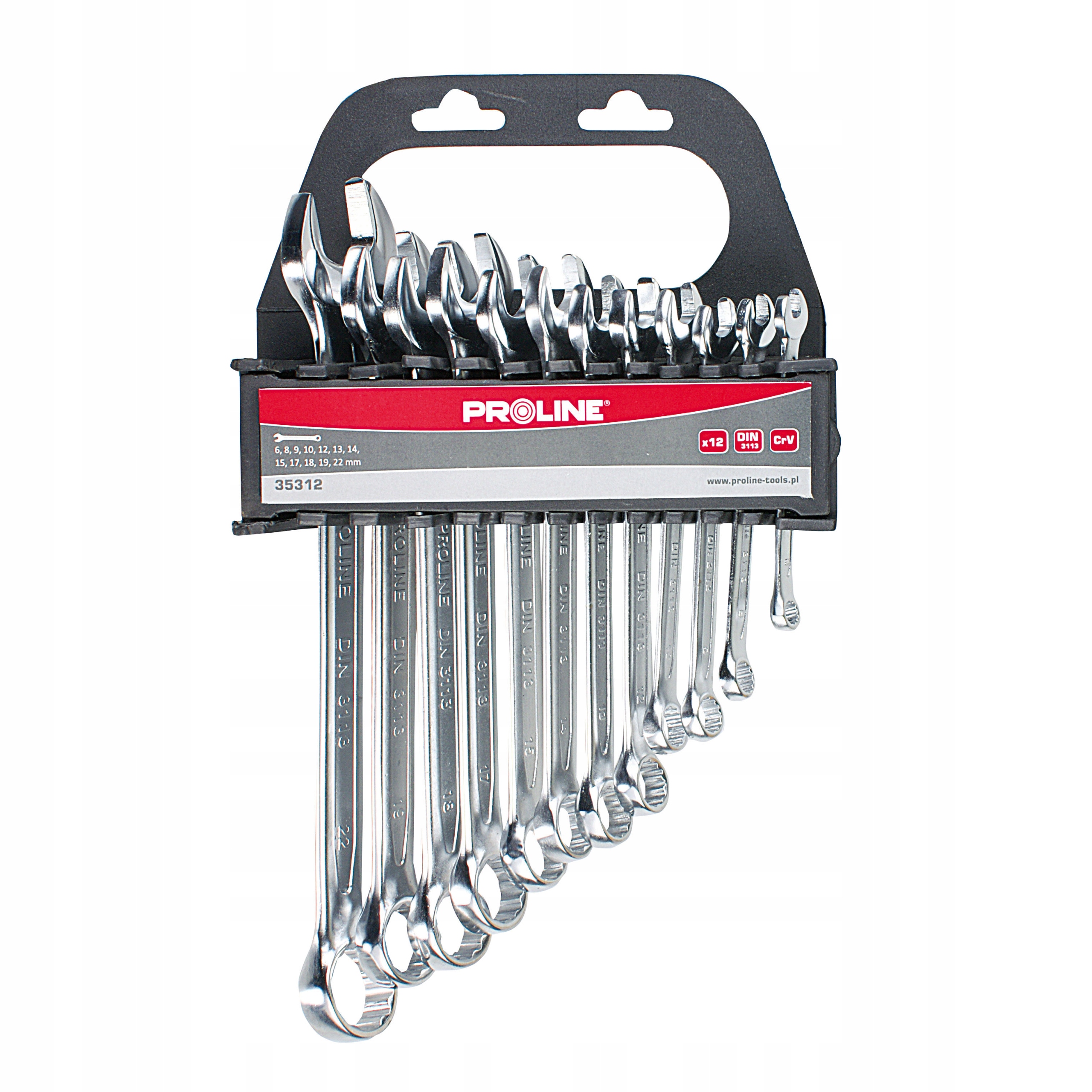 

Proline Klucze Oczkowo-płaskie 12szt 6-22mm Zestaw