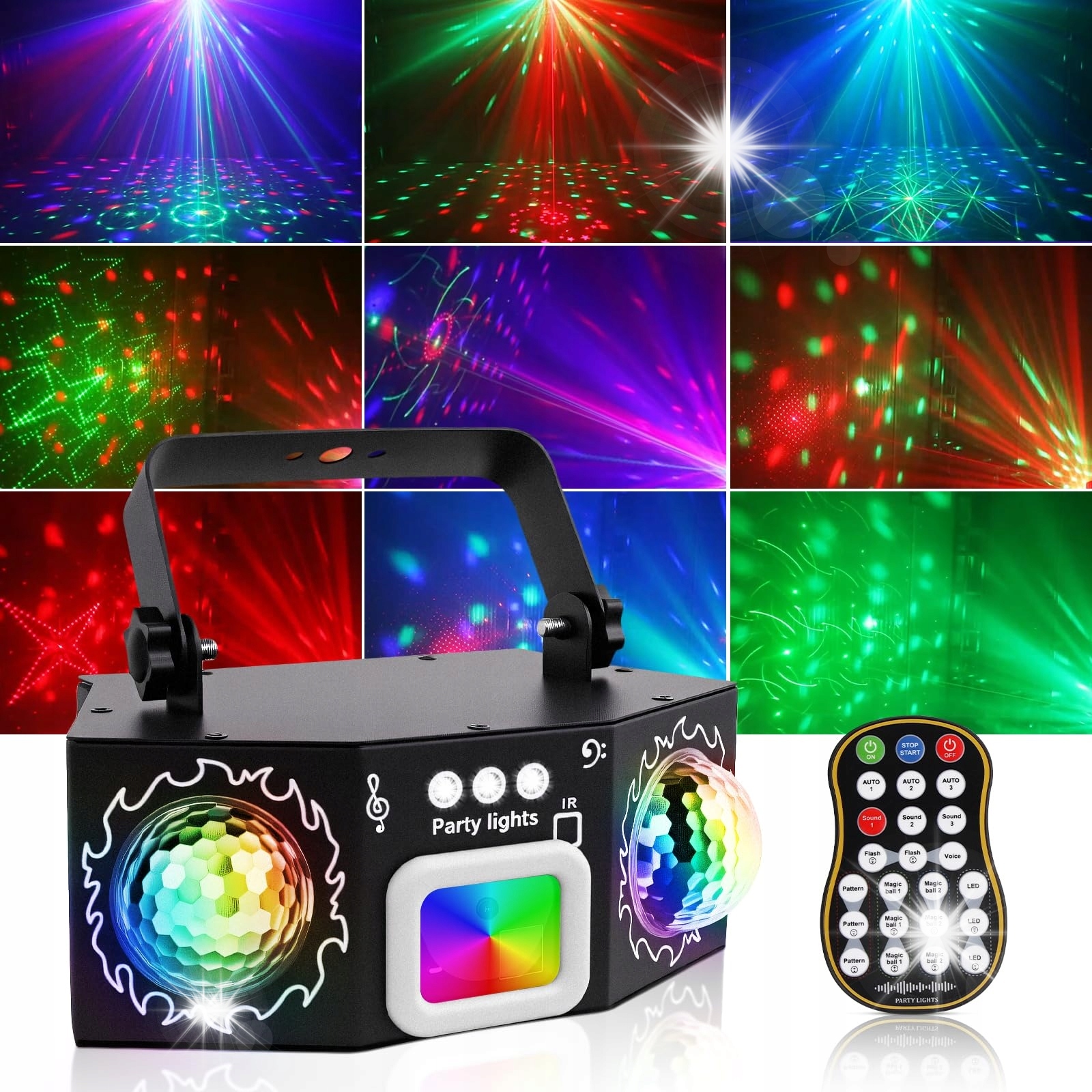 REFLEKTOR SCENICZNE LED OŚWIETLENIE DISCO LASER RGB PROJEKTOR SCENICZNY