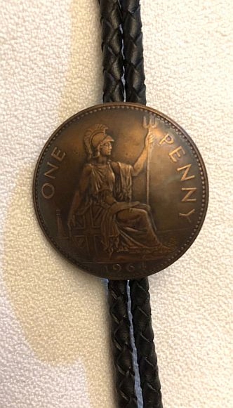 Bolo One Penny 1964 westernová kravata z mosazi
