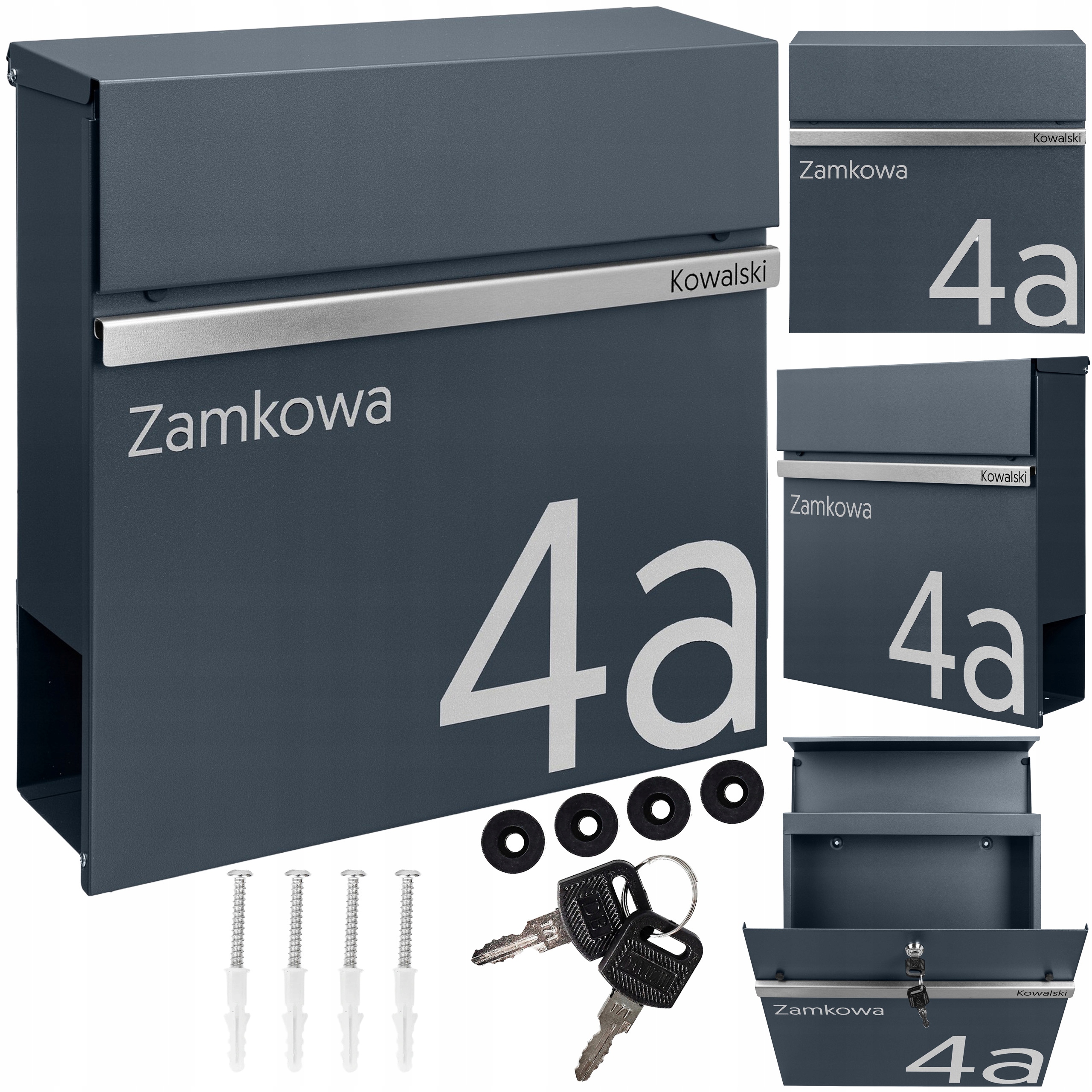 Antracitová Poštovní Schránka Exlusive Vzor 2