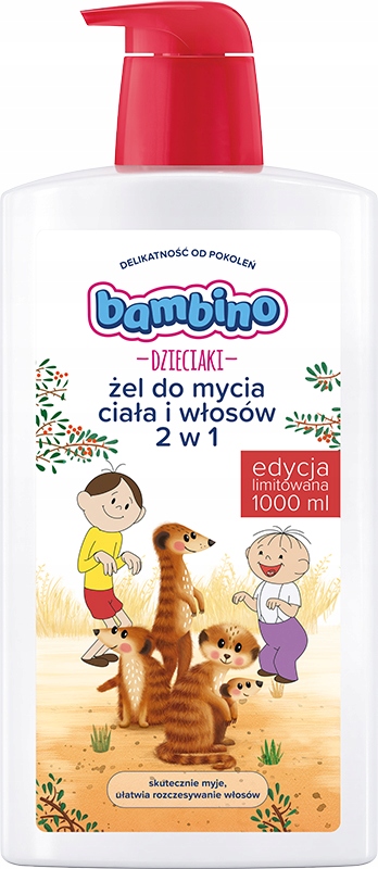 

Żel do mycia ciała i włosów2w1 Bambino Surykatki1L