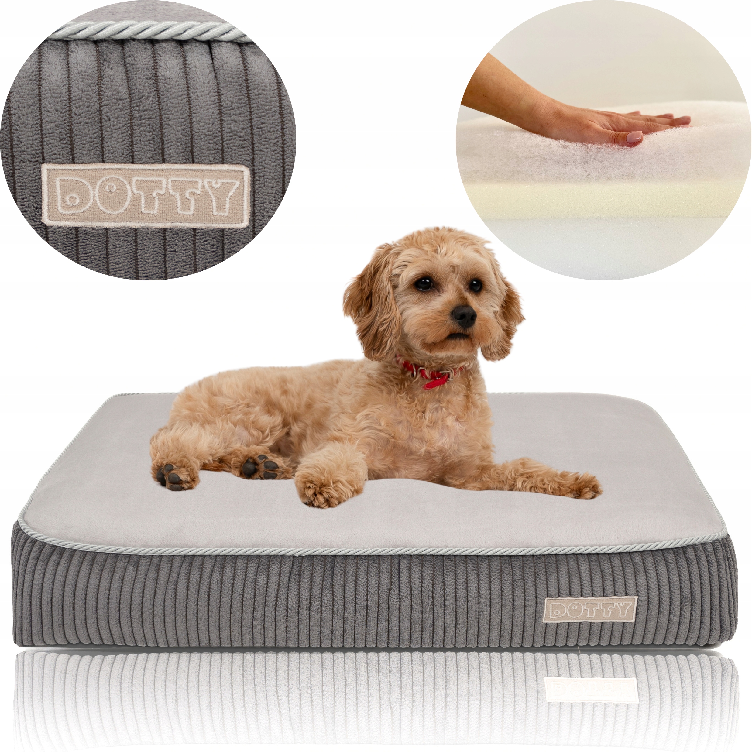Pelíšek pro psa Dotty s měkkou matrace pro psa s paměťovou pěnou