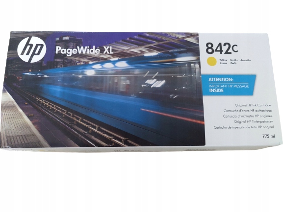 Atramentová náplň Hp 842C Yellow C1Q56A 775ml PageWide XL8000 2022r.