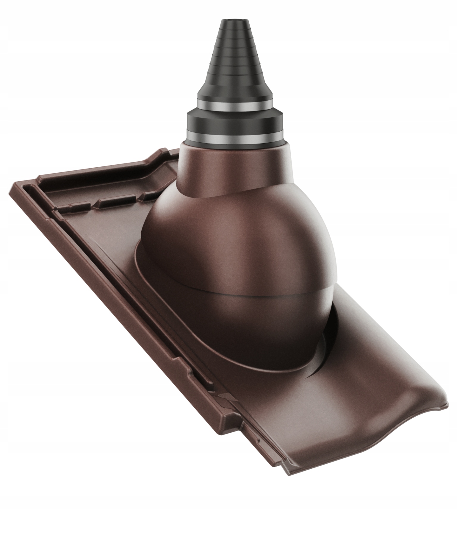 Anténní průchod těsným střešním průchodem Braas Rubín 9V Bronzový