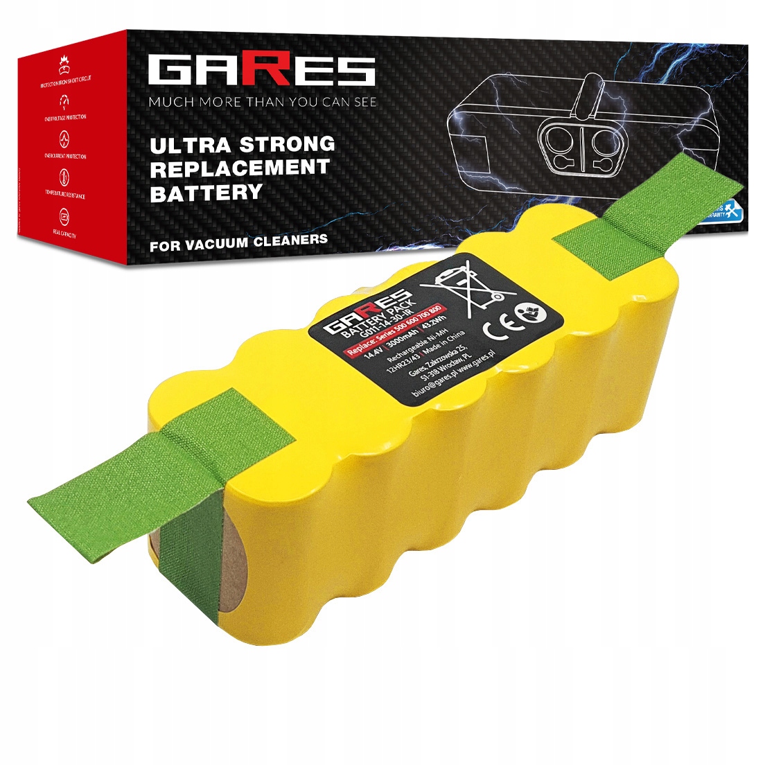 Baterie Akumulátor pro iRobot Roomba 500 600 625 700 14,4V 14,8V 3000mAh 3Ah