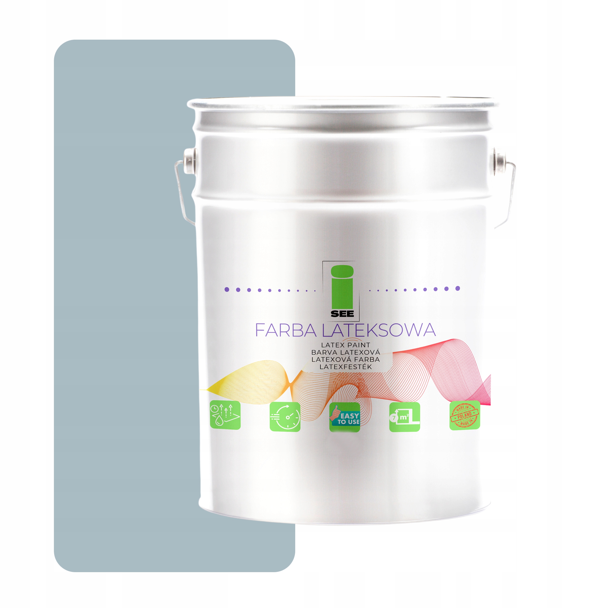 Lateexová Farba Na Steny Sivý Odtieň Priedušná 10L Hypoalergénna