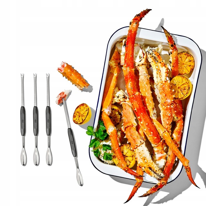 Widelczyki Oxo do owoców morza stalowe 4 sztuki Liczba sztuk 4 szt.