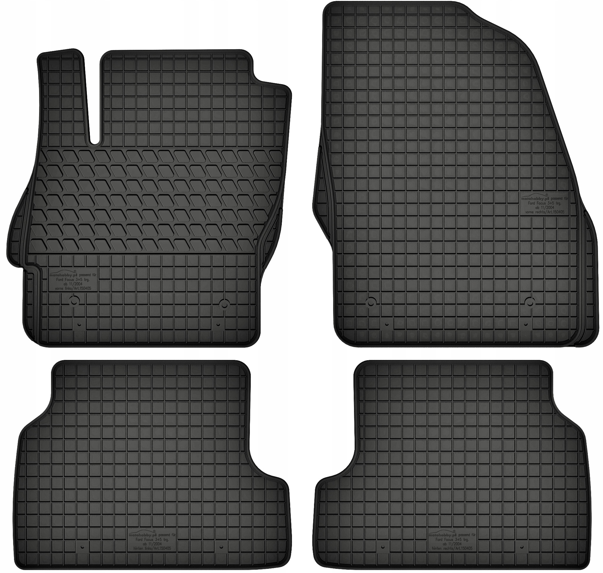 Komplet Gumových Koberců Určených Pro Ford Focus MK2