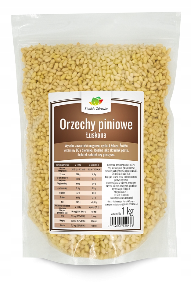 Levně Piniové Ořechy loupané piniové oříšky čerstvé 1 Kg