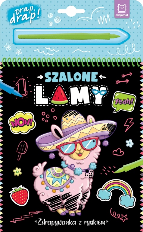 

Szalone lamy. Zdrapywanka z rysikiem