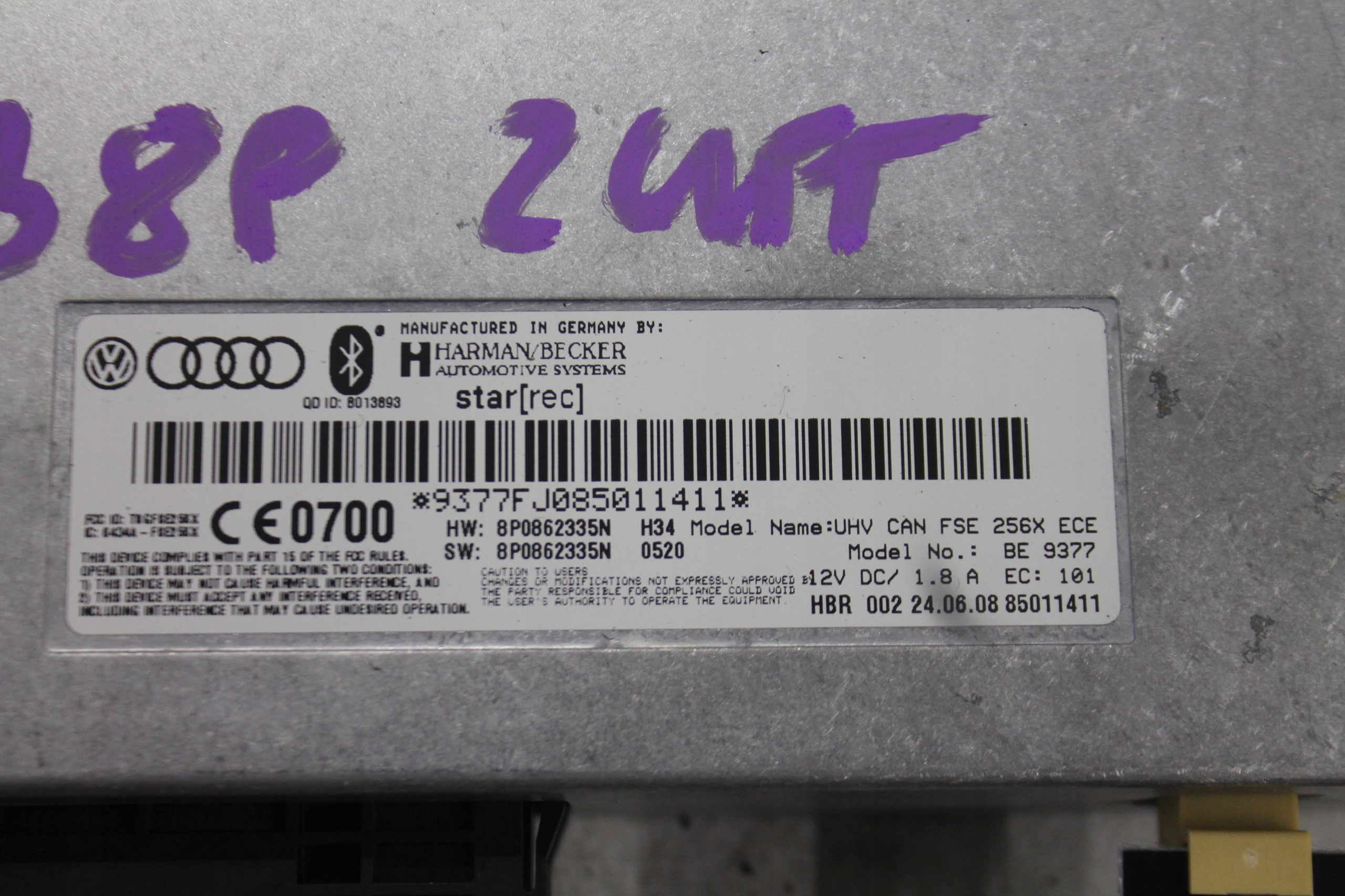 module control unit BLUETOOTH 8P0862335N AUDI A3 8P 08-13