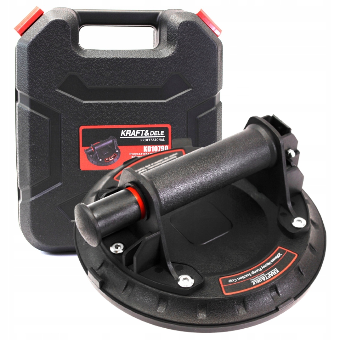 Uchwyt Przyssawka próżniowa do szyb płytek pompka 150kg. 200mm walizka