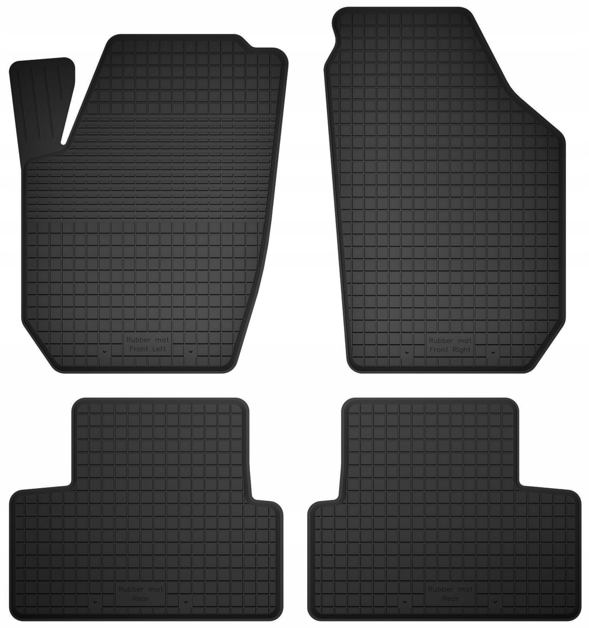 Dywaniki Samochodowe Gumowe Czarne Korytkowe rant 2CM Komplet