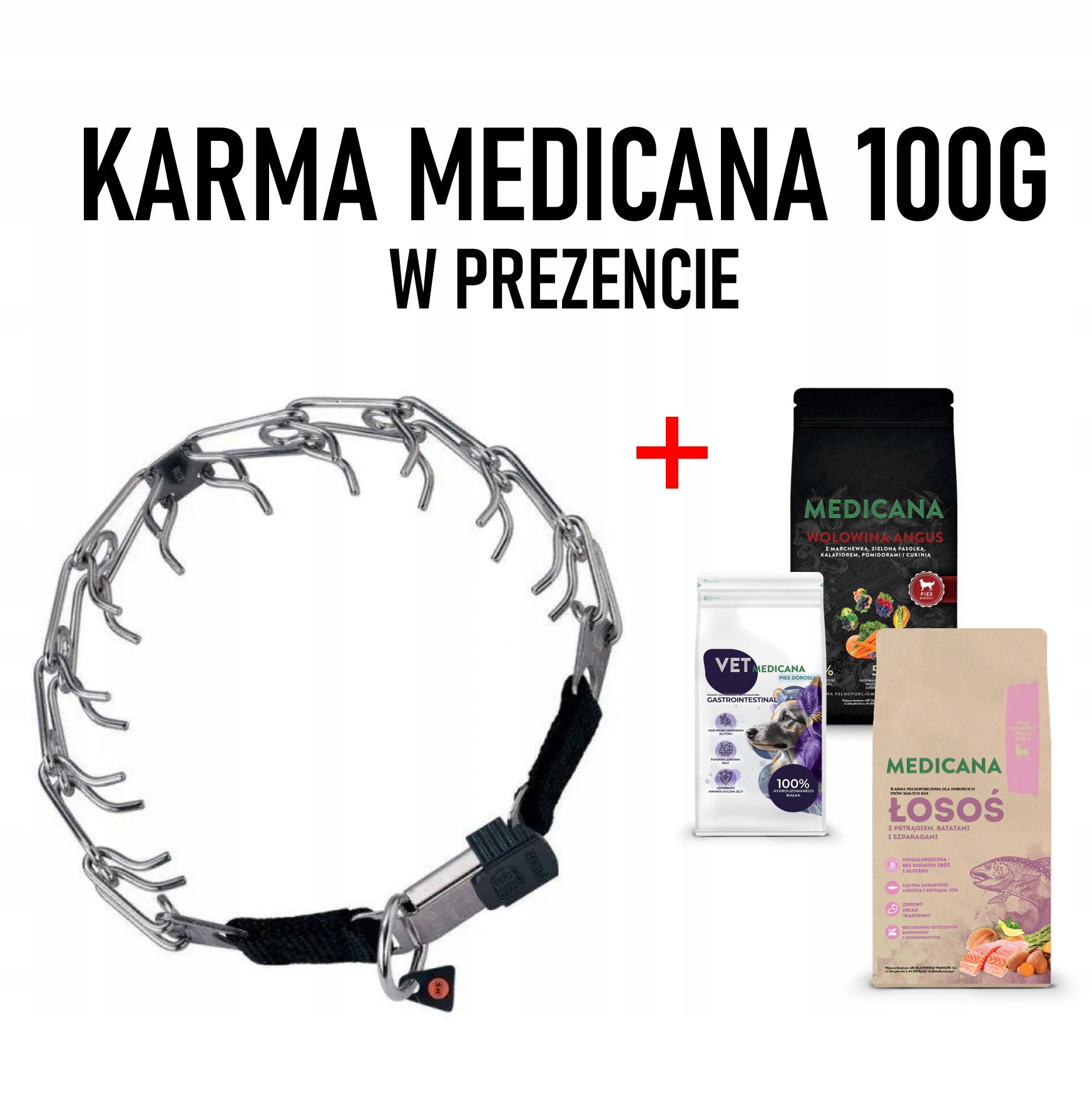 Obroże treningowe kolczatka stal nierdzewna dla psów Hs Sprenger 40 cm