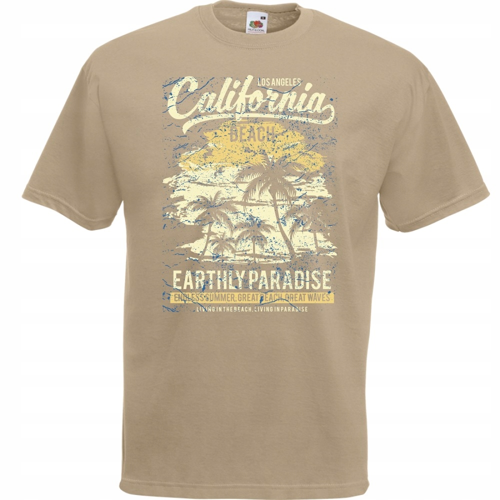 

Koszulka plaża Kalifornia palmy lato XL khaki