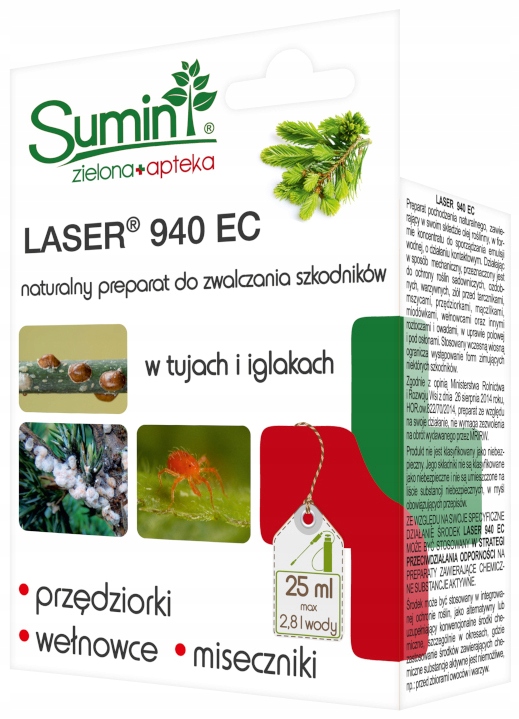 

Sumin Środek owadobójczy Laser 940 Ec tuje 25 ml