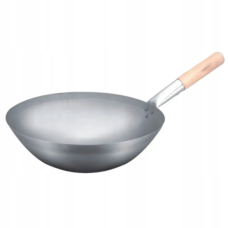 

Wok Ze Stali Węglowej Chiński Patelnia 35CM